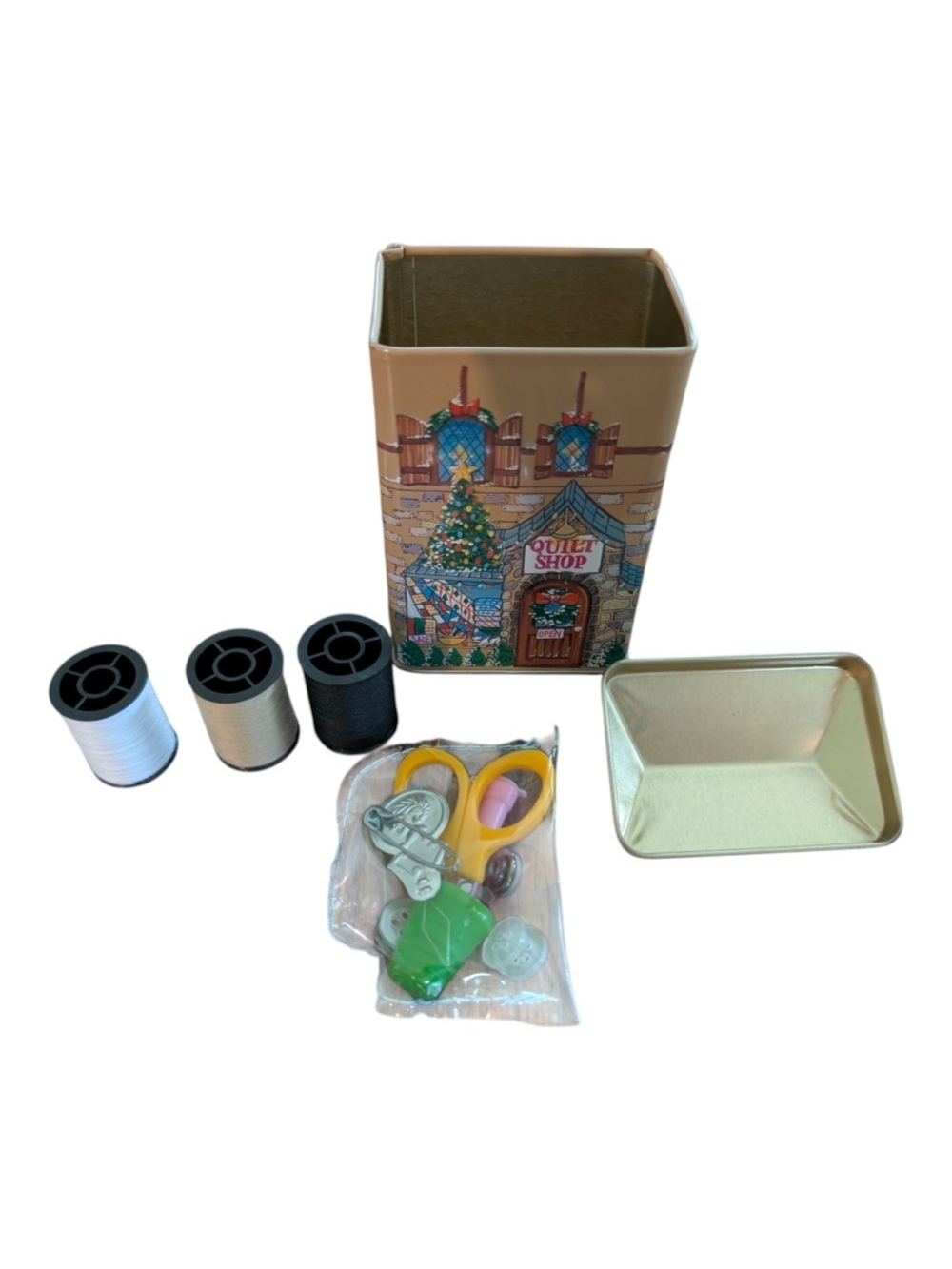Sewing Kit Gift Tin with Threads and Tools